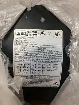 New | in-Stock WEG 01036ET3E215T-SG Motors (misc) | Surplus Asset Holdings #1205065