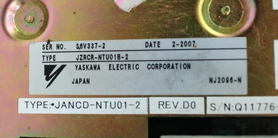 USED YASKAWA ELECTRIC JZRCR-NTU01B-2
