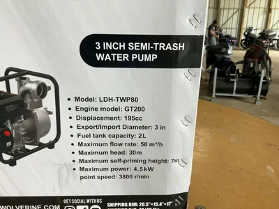Used LANDHERO LDH-TWP80 3” SEMI-TRASH WATER PUMP Centrifugal Pumps Michigan US | Miedema Asset Management Group #1344981
