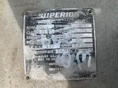 White Superior 26.5" 130CD 115# Cylinder SN 286374