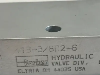 NEW PARKER 413-3/8D2-6 HYDRAULIC VALVE 41338D26