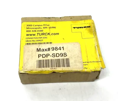 USED TURCK FIELD WIREABLE PROFIBUS-DP CABLE CONNECTOR, D-SUB CONN. A9427