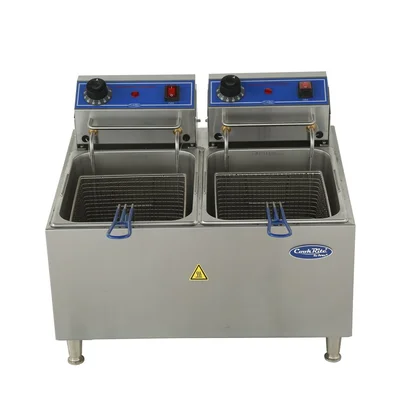 New | in-Stock Atosa New Atosa ACEF-32 32lb Electric Countertop Deep Fryer (Dual Tank) 240V Cookers / Coolers / Fryers Illinois US | Falcon Restaurant Supply #1375613