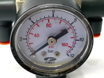 Used Metal Work Pneumatic Regulator 1/4" Ports w/ Pressure Gauge Air Pressure Regulators Michigan US | Maverick Industrial Sales #1389820