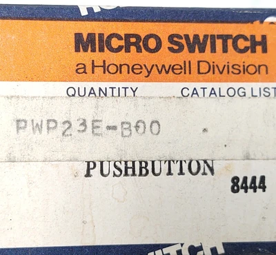 🔥 (2) HONEYWELL Micro Switch PWP13 Extended Head Red Pushbutton with Hardware