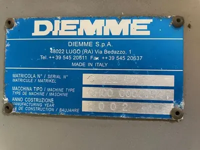 Used 2002 DIEMME S.P.A. AR 80 MS-C Food Processing Equipment (misc) California US | Machinery & Equipment #1319590
