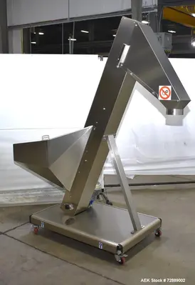 Used - SARG Incline Belt Conveyor with Hopper & Cleated Belt