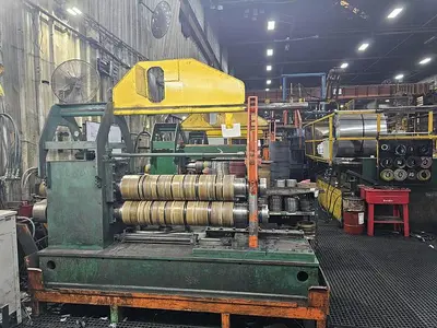 60” x .135” x 50,000 Lbs. Cincinnati/Herr-Voss Slitting Line  (Used)