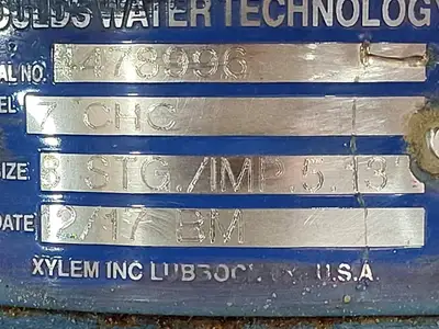 USED 2017 GOULDS WATER TECHNOLOGY 7CHC