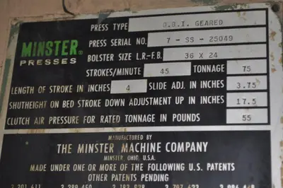 USED 1982 MINSTER 7 SS