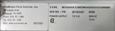 Prominent M10A Multiflex Powe Supply 115Vac 50/60Hz (BIN762)