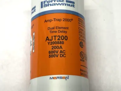 USED MERSEN AMP-TRAP TIME-DELAY FUSE CLASS J 600VAC 200A