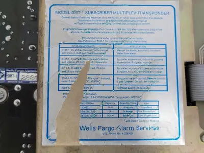 USED WELLS FARGO ALARM SERVICES SMT-1