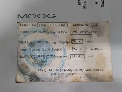 MOOG C16305-001 ParCon Jr. Parison Programmer I/O Board Rev. C Used