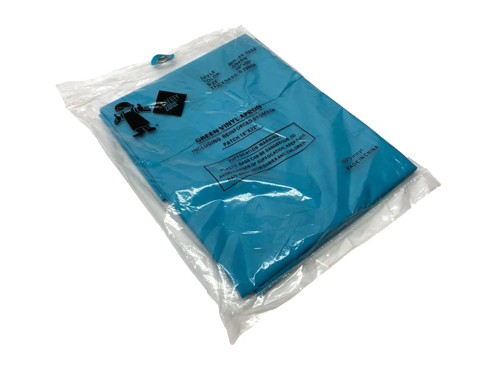 New | in-Stock SAFETY ZONE GREEN CHEMICAL RESISTANT APRON VINYL 36" X 50" Safety Equipment | Maverick Industrial Sales #1102558
