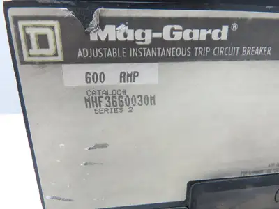 Square D MHF3660030M Molded Case Circuit Breaker 600A 3 Pole 600VAC 1PH