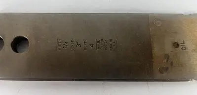USED WM.H FILEDS 1/4" X 3" X 4"