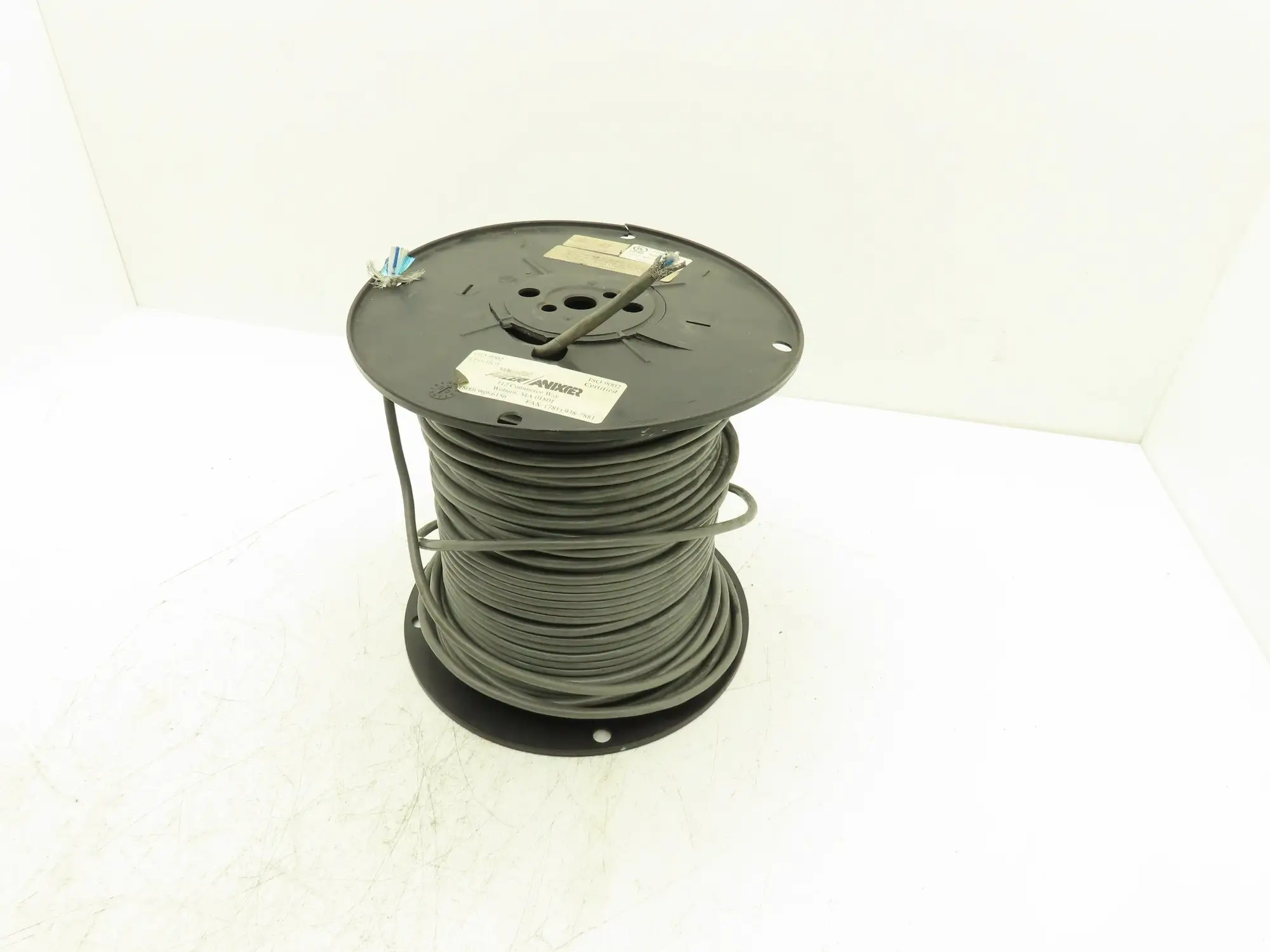 Pacer Anixter 490NAA27102 Wire Spool 265' 2 Cond Gray Shielded Computer Cable
