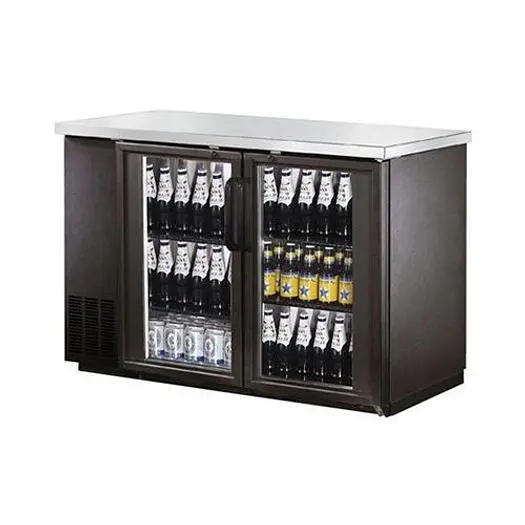 New Air 59" wide glass door back bar refrigerator