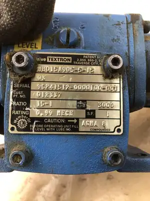 Textron HH015A905-5-15 Right Angle Speed Reducer 15:1 3000RPM