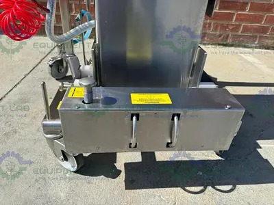 USED PALAMATIC PALPHARMA TIP AIR OPERATED PORTABLE DRUM TILTER / LIFT SWL 100 KG