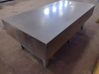 8' X 4' X 14" ROCK OF AGES PRECISION LAYOUT INSPECTION GRANITE TABLE: STOCK #23806