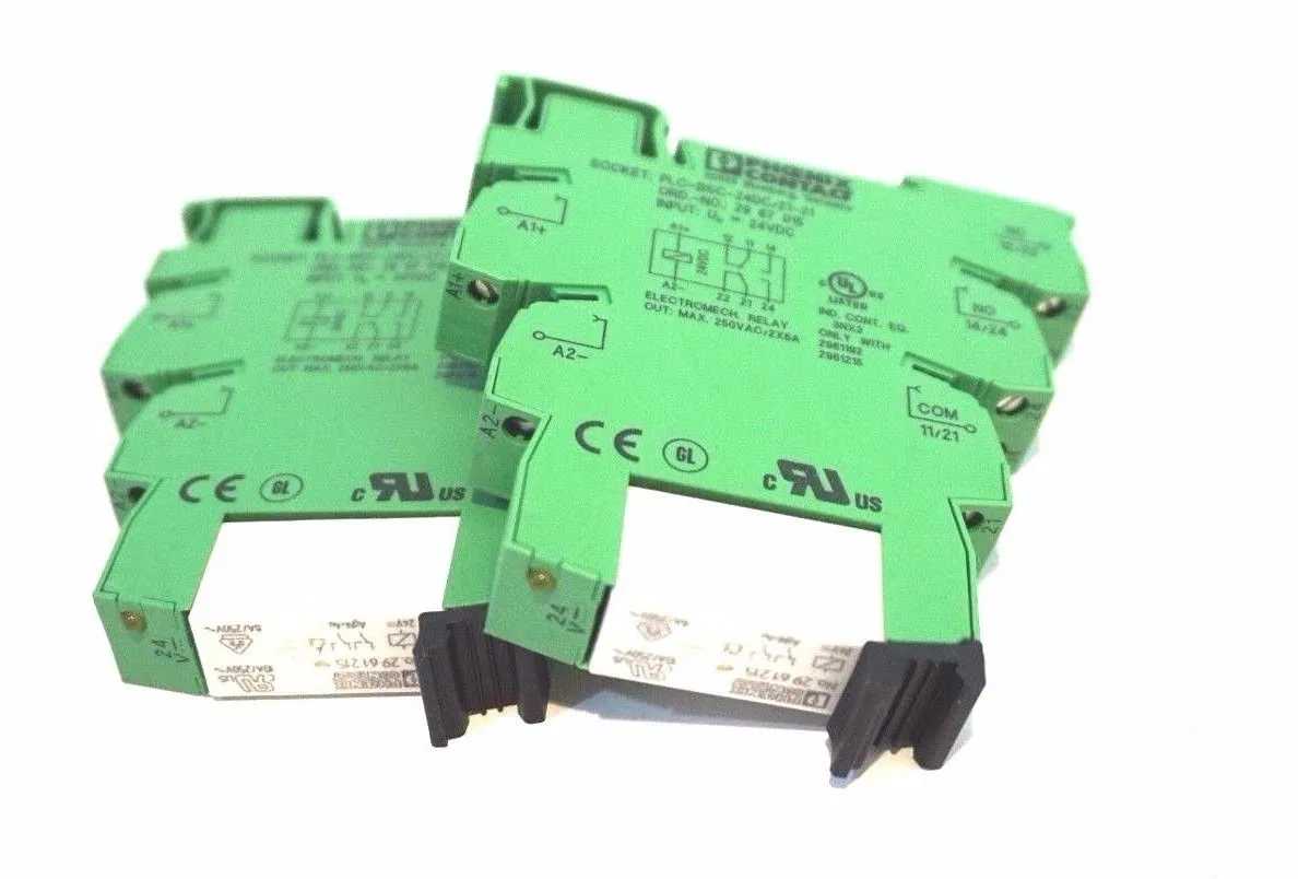 2 NEW PHOENIX CONTACT PLC-BSC-24DC-21-21 TERMINAL BLOCK PLCBSC24DC2121