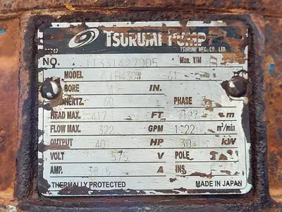 Used TSURUMI LH430W Parts (Hydraulics and Pneumatics) British Columbia CA | Lenmark #256738
