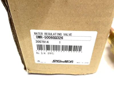 USED SAGINOMIYA WATER REGULATING VALVE RC 3/4 FPT
