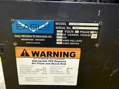 3" EAGLE MODEL #E-2000 HYDRAULIC TUBE END FORMER REDUCER EXPANDER: STOCK #19926