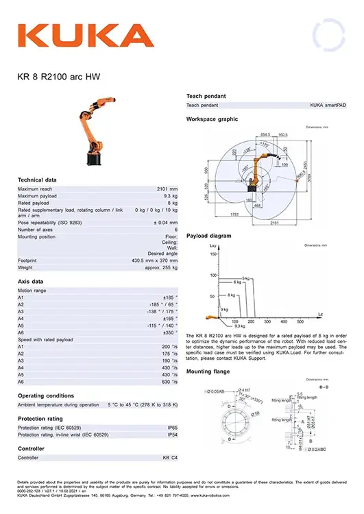 Used 2019 KUKA KUKA KR8 R2100 ARC HW ROBOT Robots Illinois US | Machinery Marketing International #380322