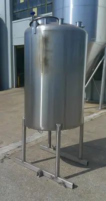 SPC9356  Tank 250 gallon vertical tank, Stainless Steel, slope