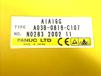 USED FANUC AC INPUT I/O MODULE PLC CARD AIA16G MISSING COVER AND SCREWS