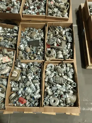 5 PALLETS OF ASSORTED CONDUIT AND CONDUIT FITTINGS, EATON, CROUS HINDS, SQUARE D