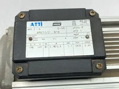USED ATTI 3-PHASE MOTOR 6.14/3.55A 230/400V 1.5KW APE71/2 B14