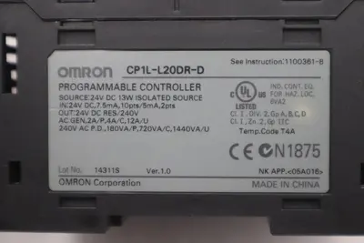 Omron CP1L-L20DR-D CONTROLLER PROGRAMMABLE CPU 12INPUT STOCK 2992C