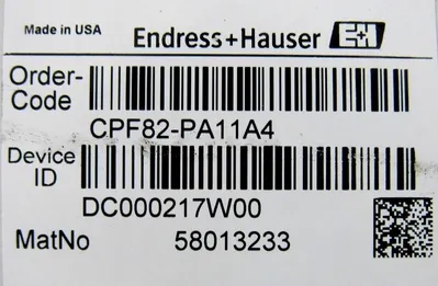 NEW ENDRESS HAUSER CPF82-PA11A4 SENSOR CPF82PA11A4 58013233