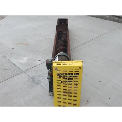 Used 9" dia. Center Feed Carbon Steel Screw Auger Conveyor Feeder