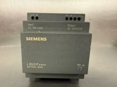 Siemens Logo!Power 6EP1322-1SH02 100-240 VAC IN, DC12V/4.5A OUT (7.2.3)