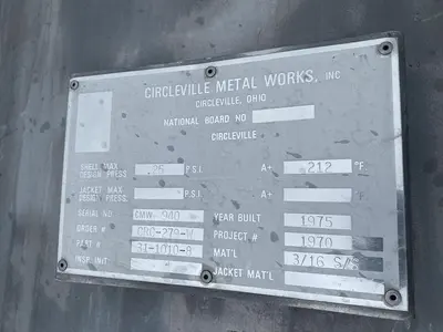 Used 1975 CIRCLEVILLE METAL WORKS _UNKNOWN_ Stainless Steel Tanks North Carolina US | DH Griffin Used Equipment #1383736
