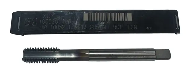 OSG 1/2"-13 NC HSS-PM Straight Flute Tap VC10 4FL GH3 TiCN Coated
