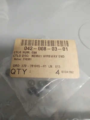 🔥(4 PCS Lot) Wiegmann COOPER B-LINE SCREW COVER WIREWAY END E88 8X8