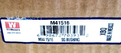 NEW TB WOOD'S M41516 SG BUSHING MX4-15/16