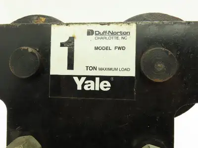 Yale FWD Yale 1 Ton Hoist Plain Push Trolley 3.25"-5.5" Flange 2000 Lb
