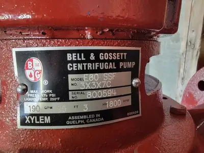 NEW BELL & GOSSETT E80-SSF 3X3X7C