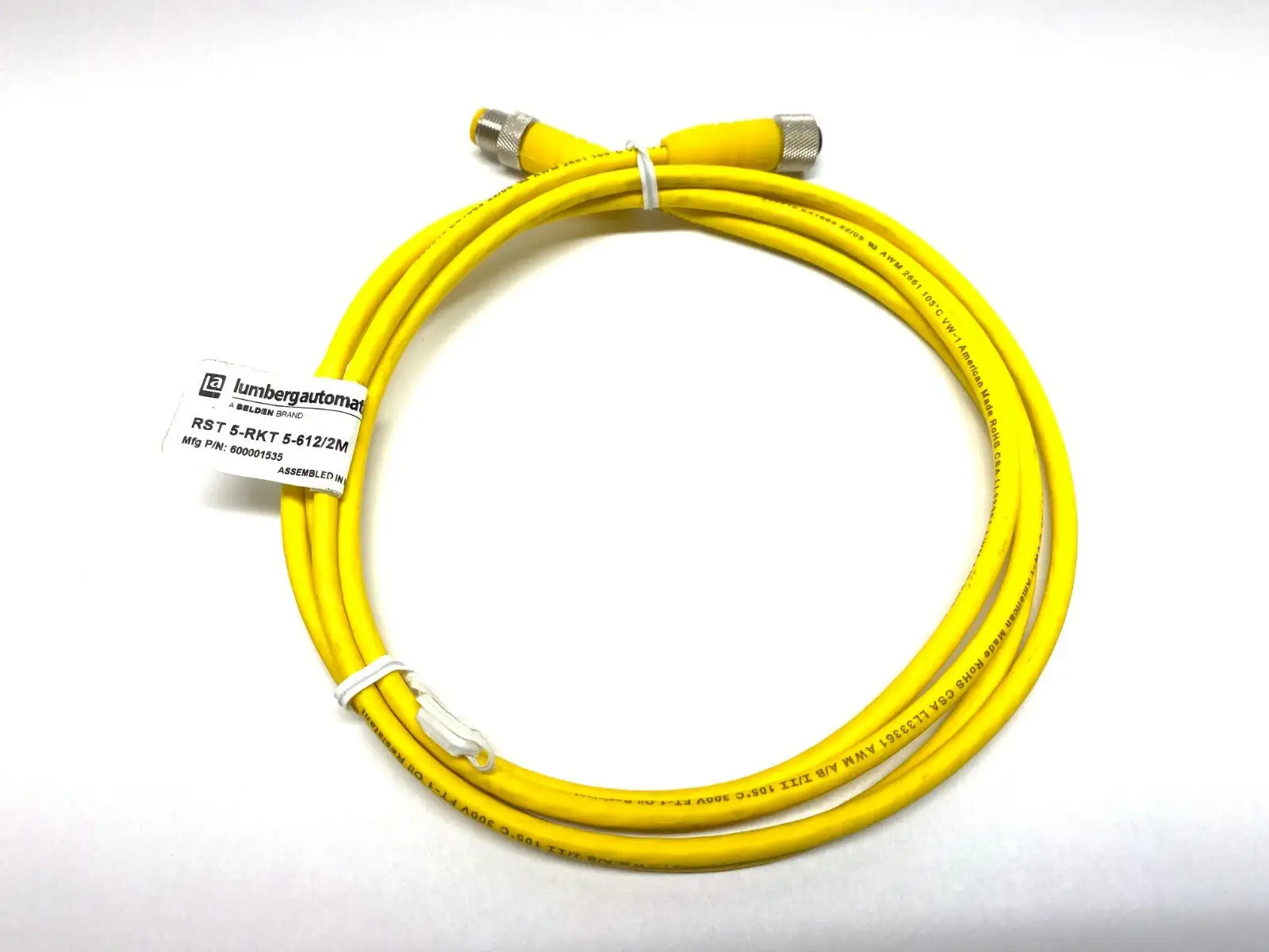RST 5-RKT 5-612/2M | Lumberg Automation  Double Ended M12 Cordset 5-Pin M/F - Used