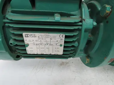 Leroy Somer Metric Gearmotor Inline Reducer 1 RPM Output .66kW 460V 3PH LS80L
