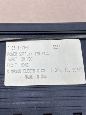 New | in-Stock SIMPSON ELECTRIC F35-1-13-1 Meters - Misc Indiana US | J&J Industrial Supply #1244268