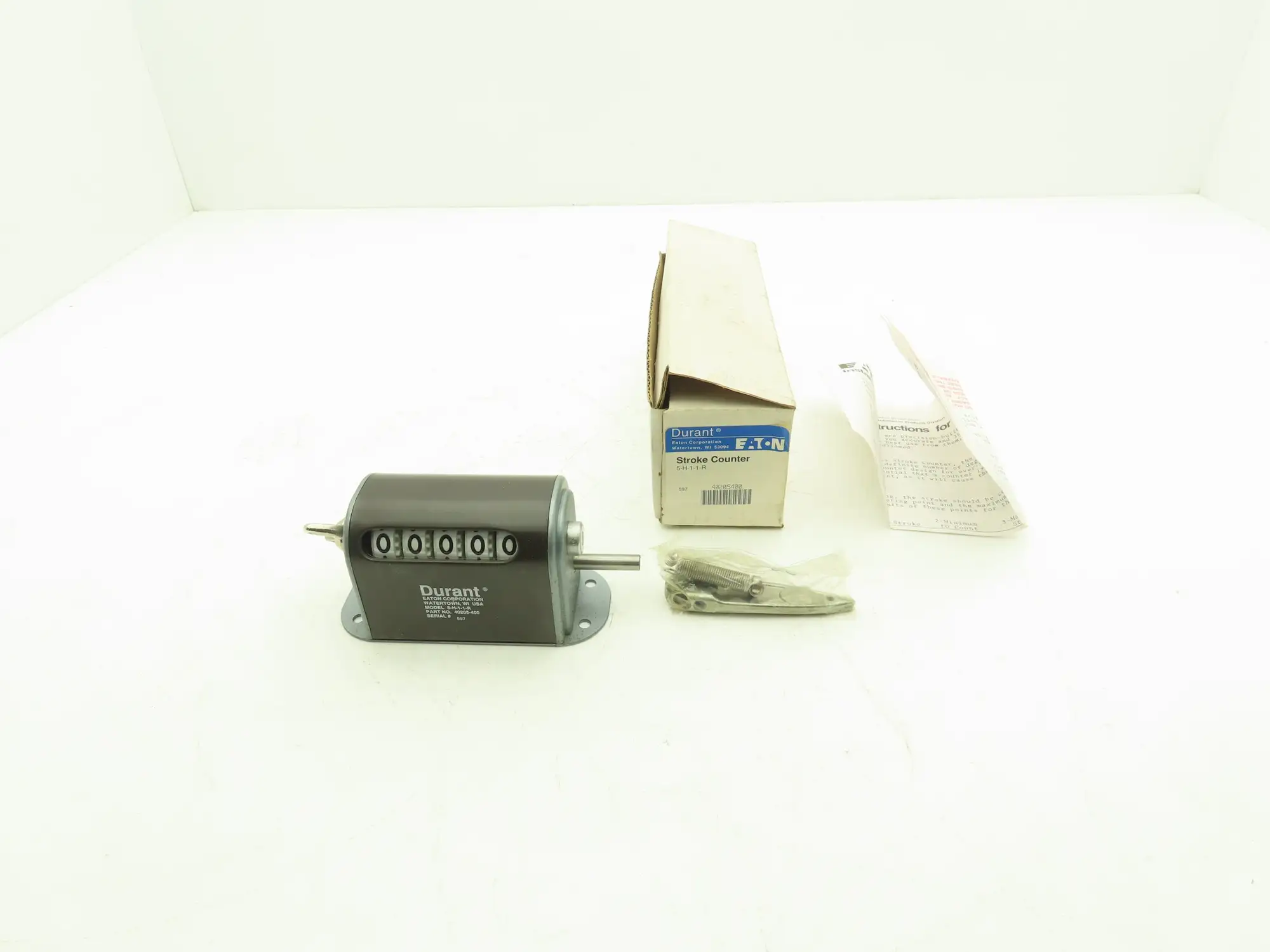 Eaton 5-H-1-1-R 5-Digit Mechanical Counter Stroke Totalizer 40205-400
