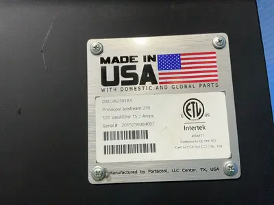 Used PORTACOOL PACJS2701A1 Misc Plastics Equipment Ohio US | HGR 24 #1333798